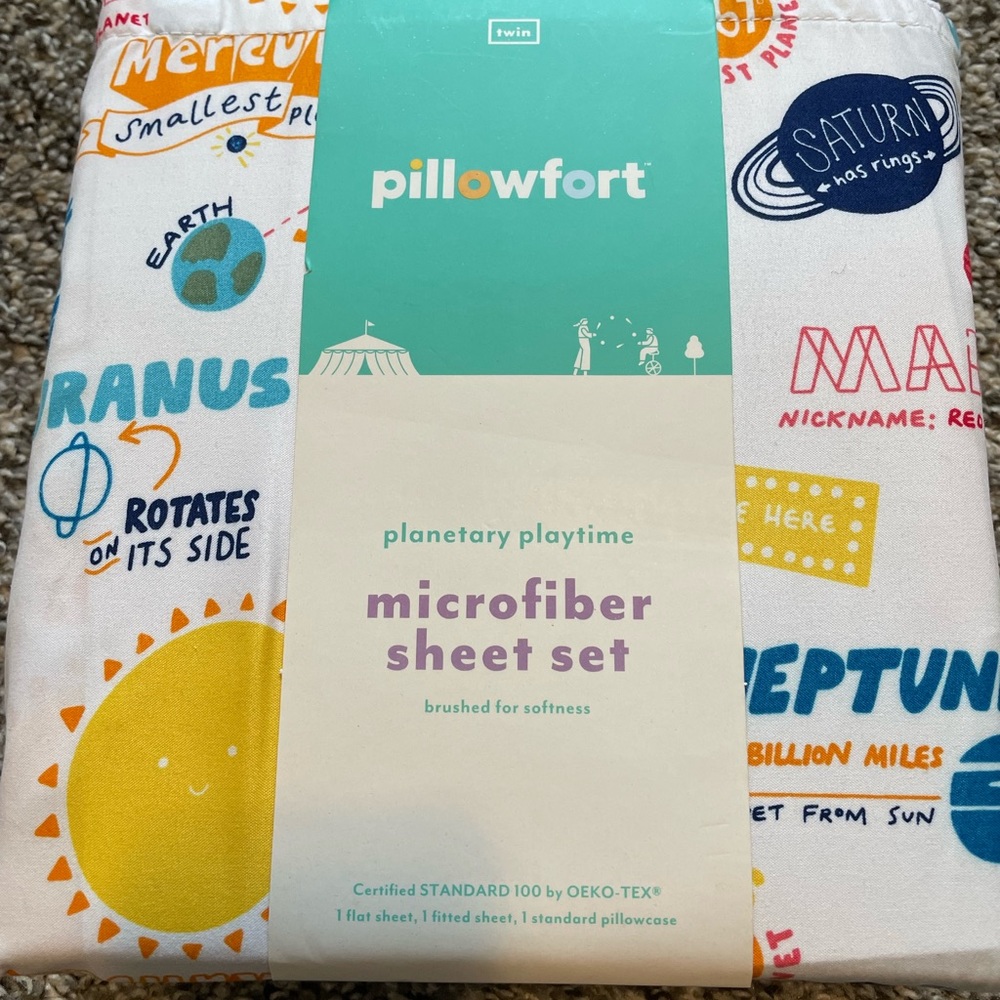 Twin sheet set - space theme